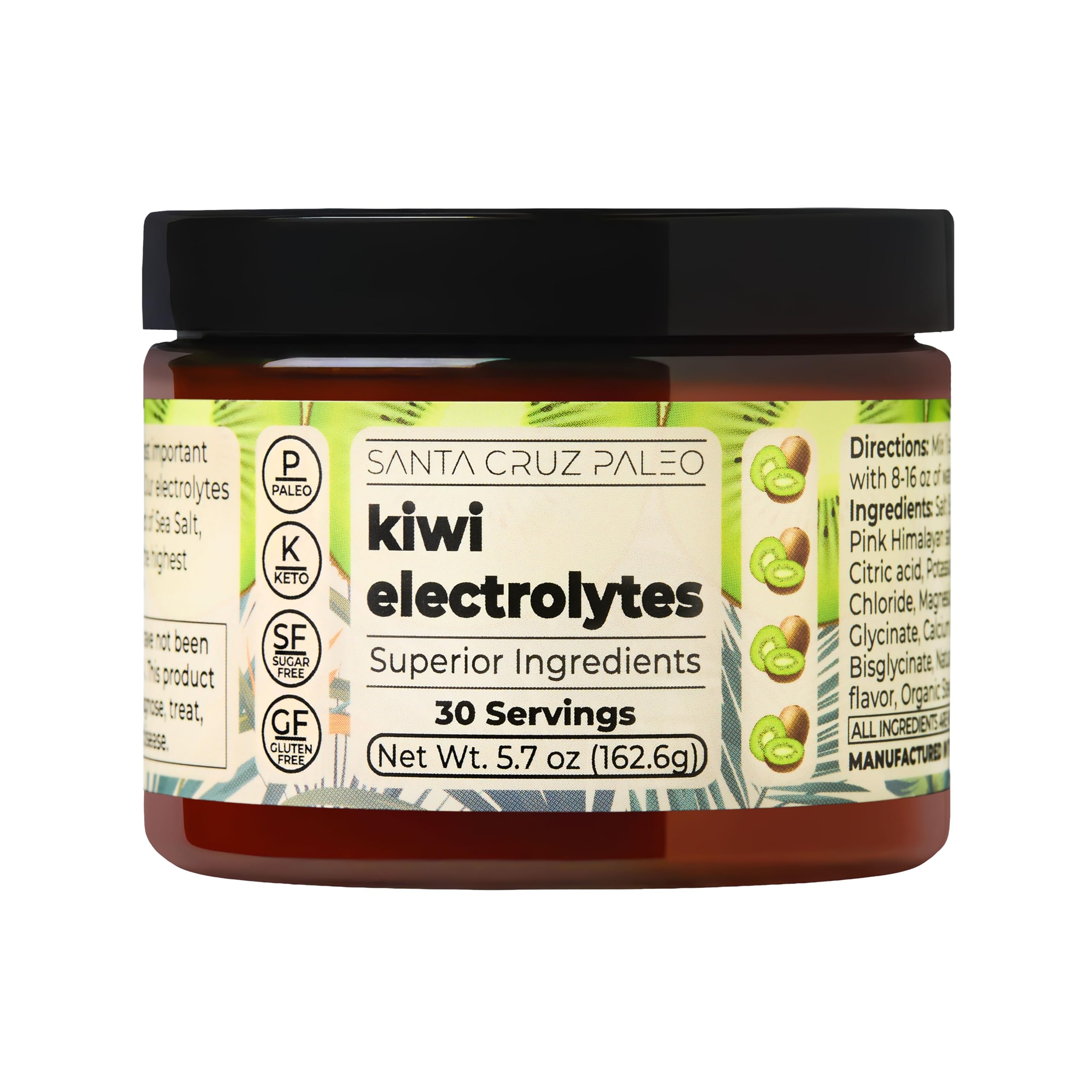 Amazon.com: Santa Cruz Paleo Electrolyte Powder, Kiwi Flavor